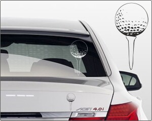 Aufkleber golfen