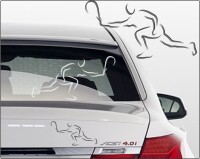 Tennis spielen Autoaufkleber