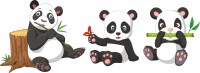 Wandtattoo Pandabär Pandabären